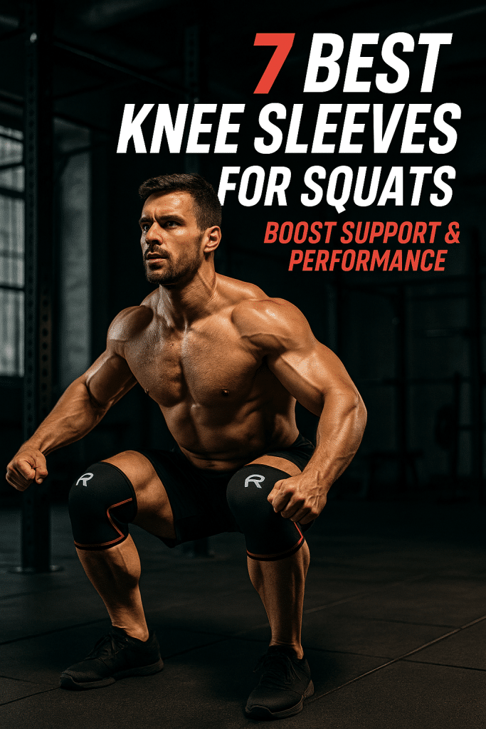 7 Best Knee Sleeves for Squats to Boost Support & Performance 8 Athlete squatting with best knee sleeves for squats in gym, boosting support and performance