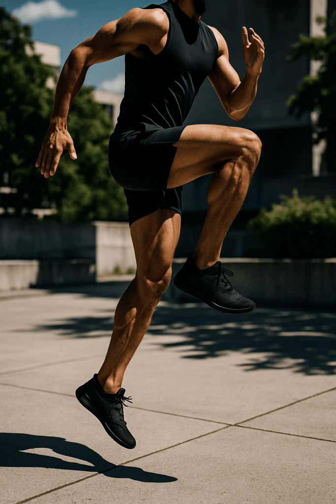 6 Powerful Calisthenics Exercises for Stronger Legs 2 Athletic person jumping outdoors showing calisthenics exercises for legs