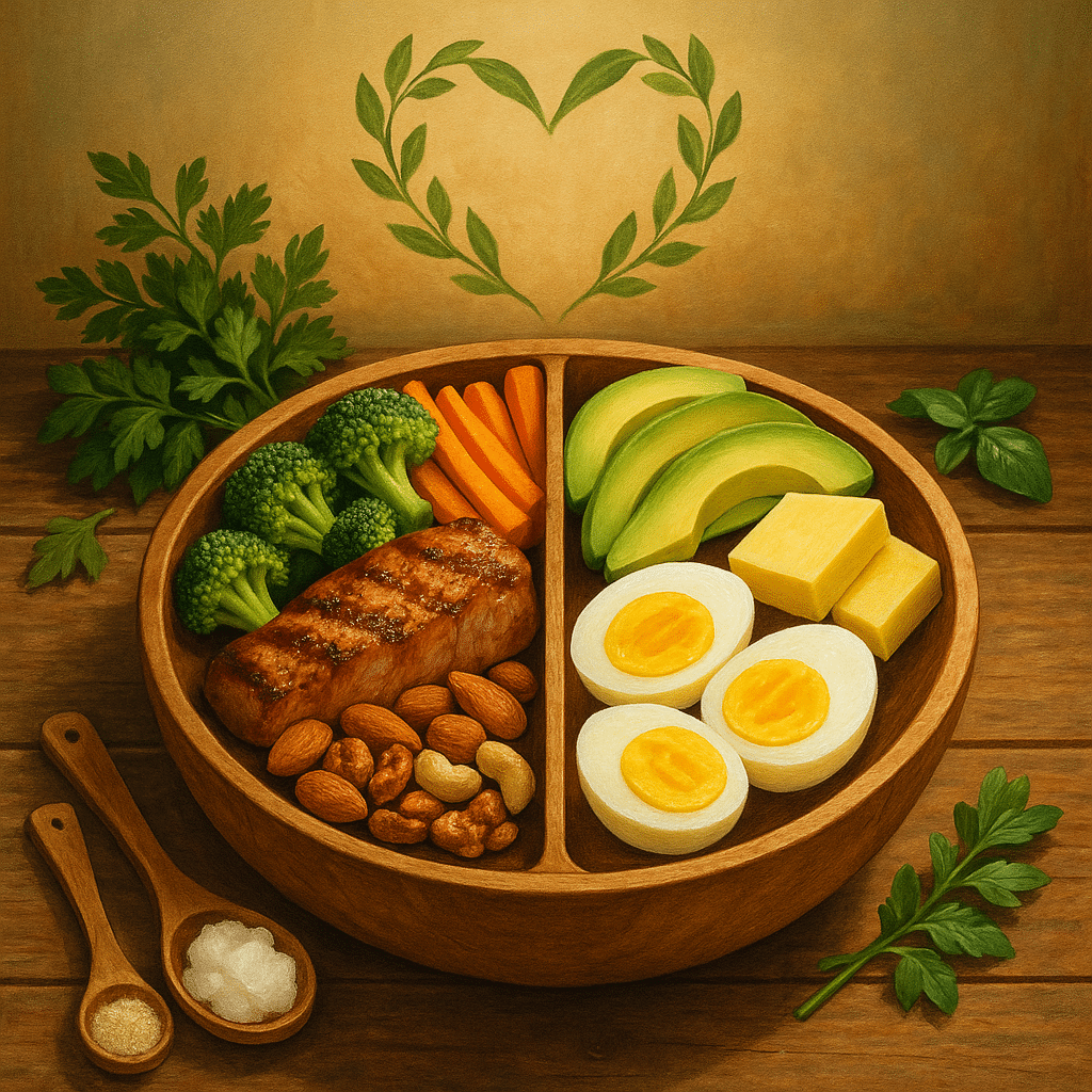 13 Key Differences of Paleo Diet vs Keto Diet for Natural Wellness 8 Balanced paleo diet vs keto diet foods bowl illustrating natural wellness for health-conscious adults.