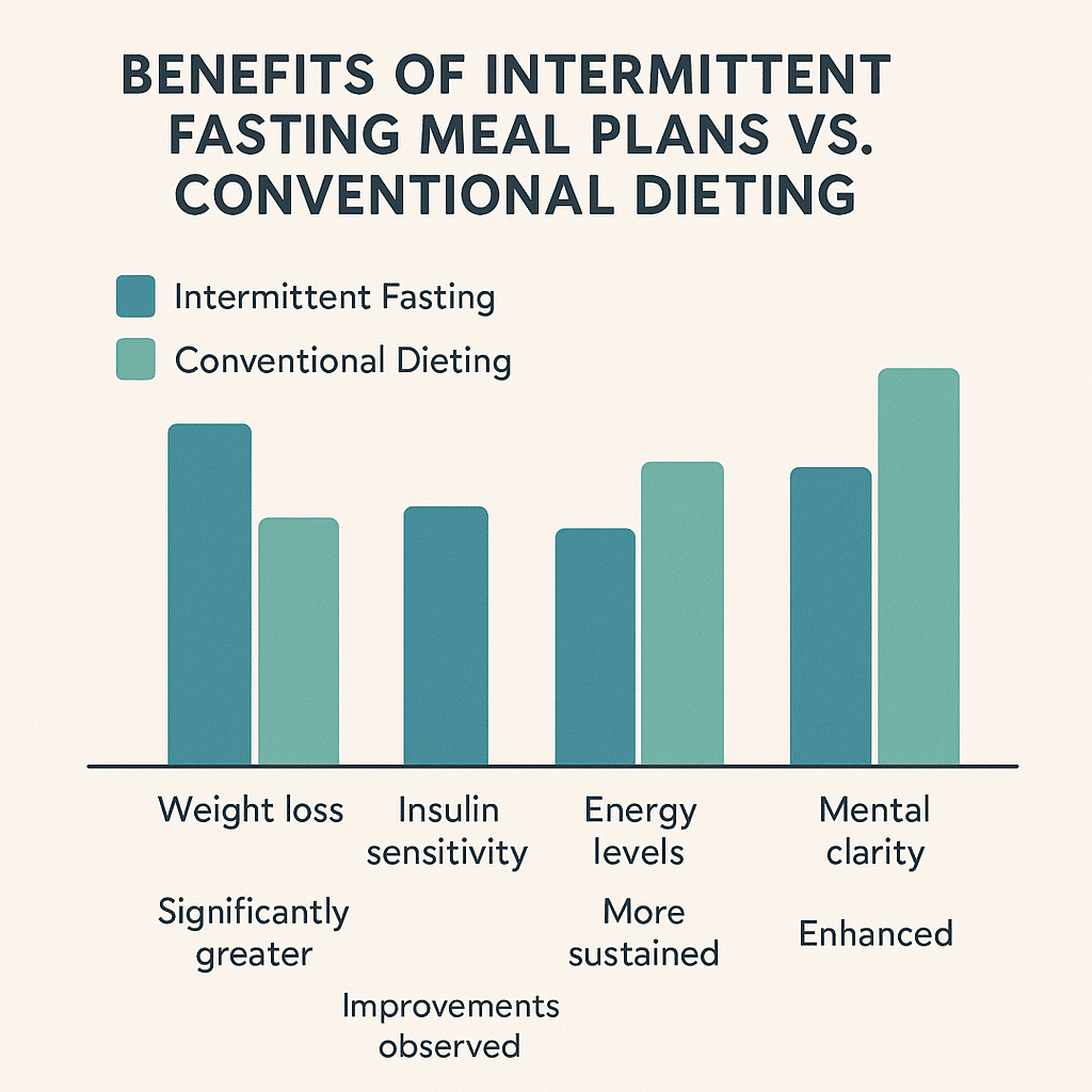 15 Proven Intermittent Fasting Meal Plan Tips for Natural Wellness 6 Benefits of intermittent fasting meal plan versus conventional diet bar graph
