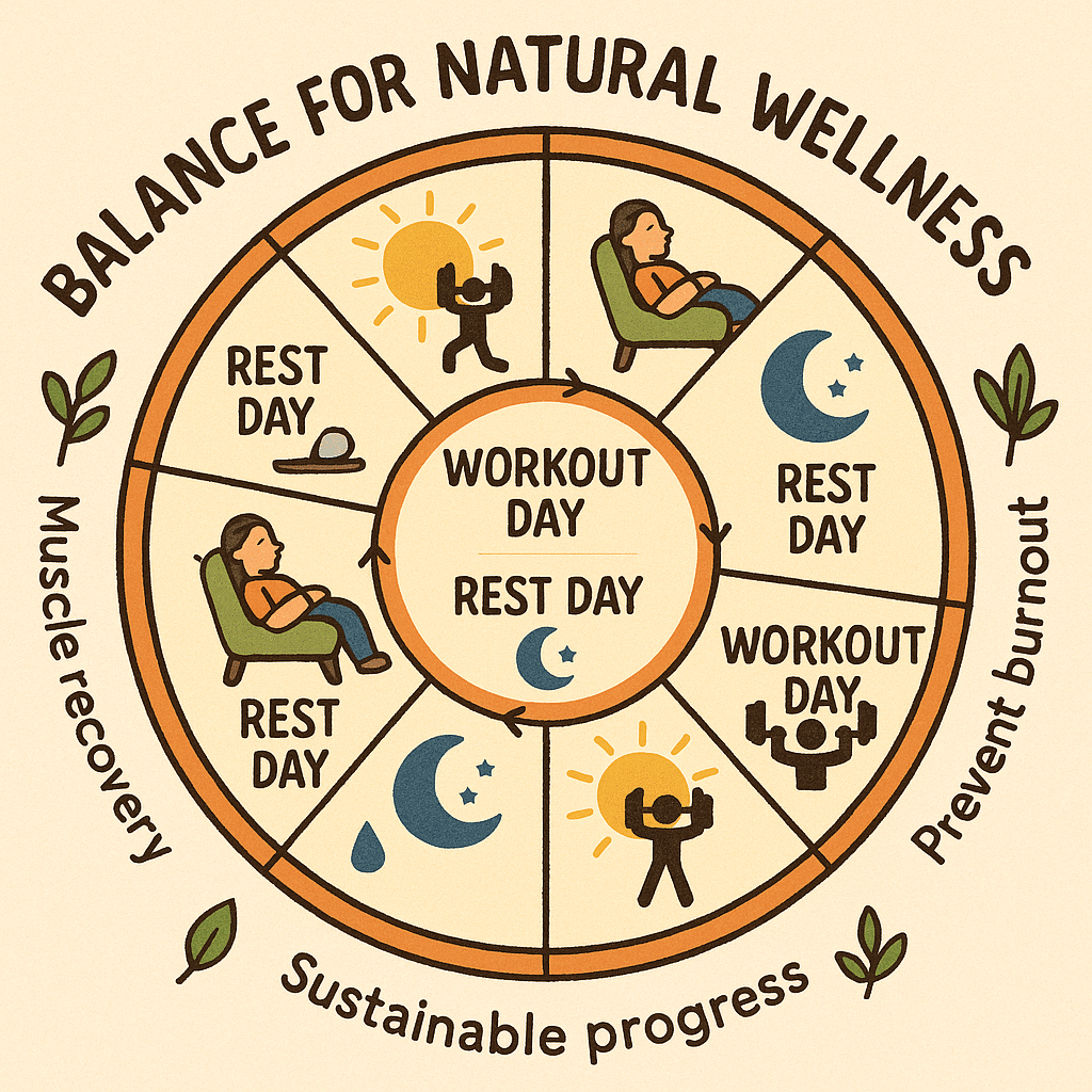How Many Times a Week Should I Work Out? 12 Proven Tips for Natural Wellness 6 Circular calendar showing ideal balance of workout and rest days for how many times a week should I