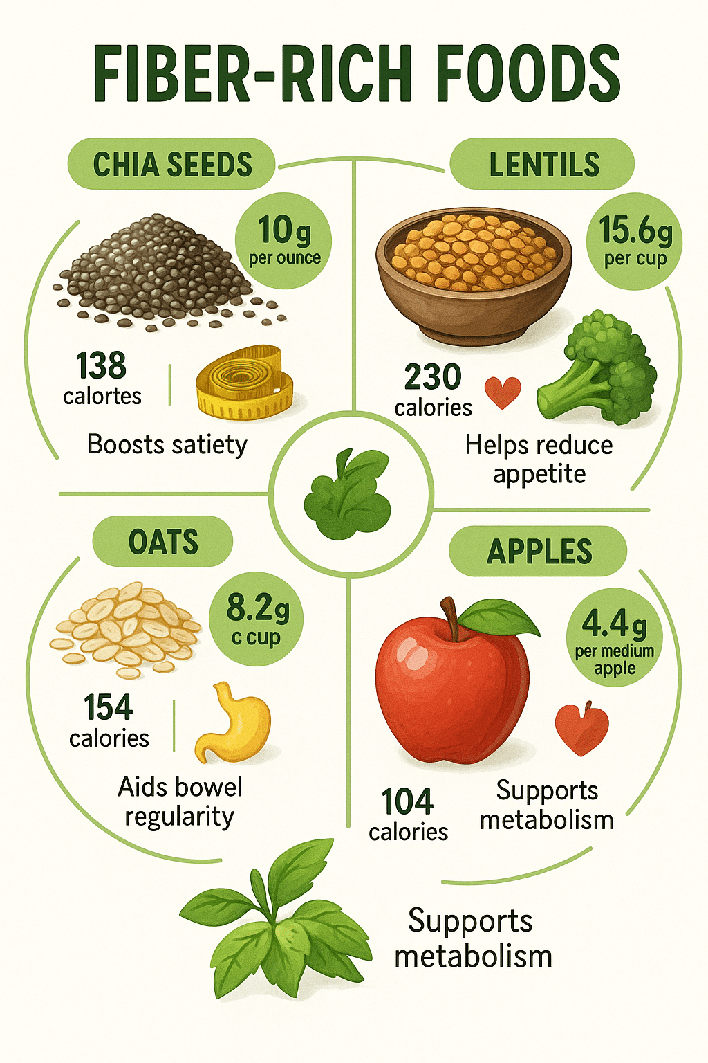 5 Powerful Fiber Rich Foods for Weight Loss You Must Try 3 Colorful infographic of top fiber rich foods for weight loss with nutritional benefits and icons