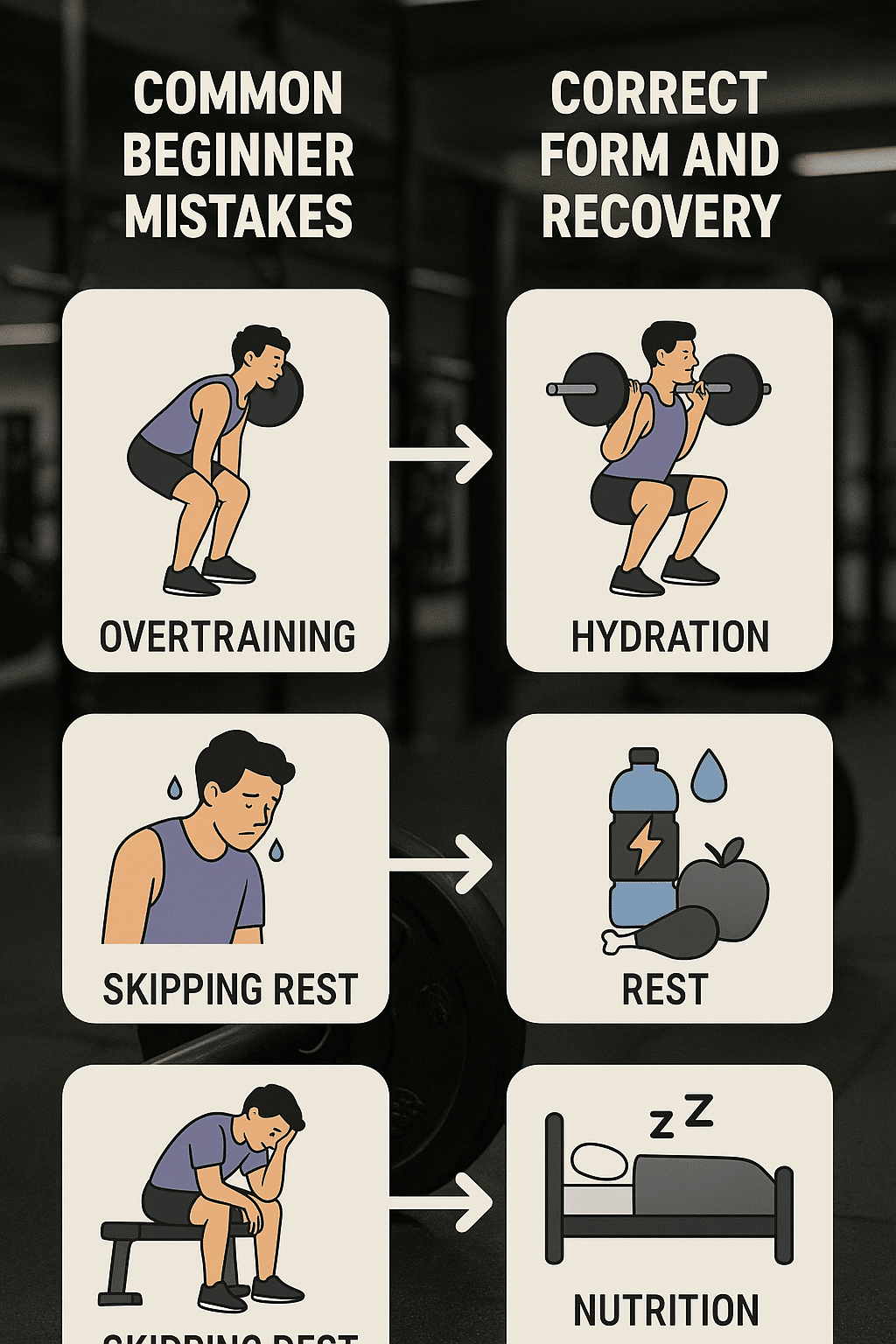 Common beginner mistakes and recovery tips for 30 day workout challenge for beginners