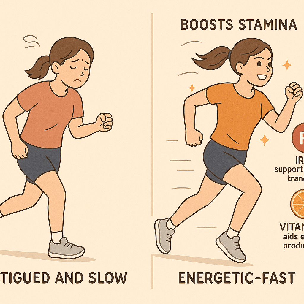 15 Proven Ways on How to Improve Stamina and Endurance Naturally 5 Comparison image showing the impact of proper nutrition on stamina and endurance improvement
