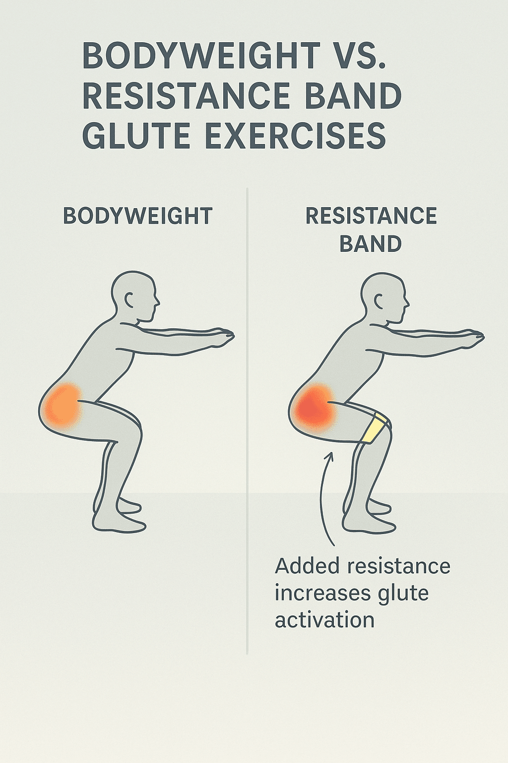 5 Powerful Resistance Band Workouts for Glutes 5 Comparison of glute activation in bodyweight vs resistance band workouts for glutes