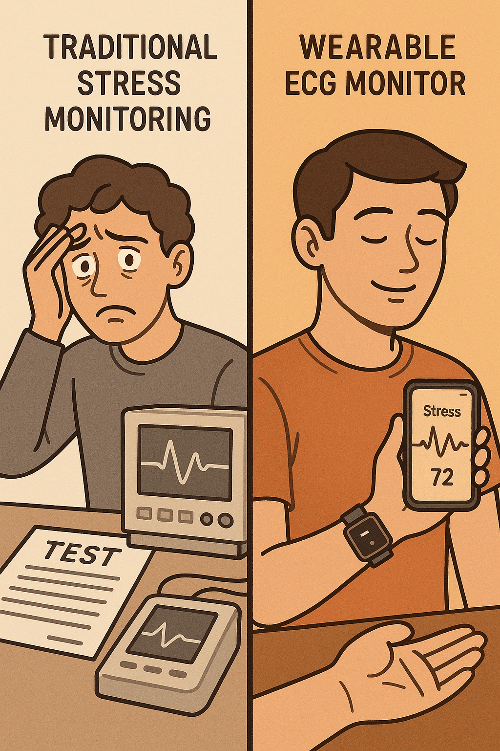 5 Powerful Benefits of Wearable ECG Monitors for Stress Relief 5 Comparison of traditional stress tools and wearable ECG monitors for wellness