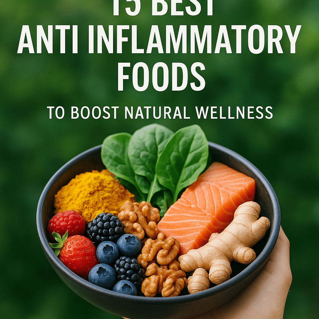 15 Best Anti Inflammatory Foods to Boost Natural Wellness 5 Cover image featuring a bowl of best anti inflammatory foods promoting natural wellness.