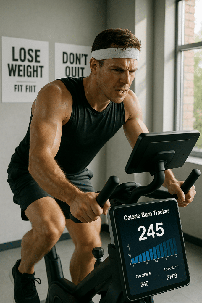 7 Best Stationary Bikes for Weight Loss to Boost Your Fitness 10 Cover image of best stationary bikes for weight loss featuring a person cycling on a high-tech stationary bike