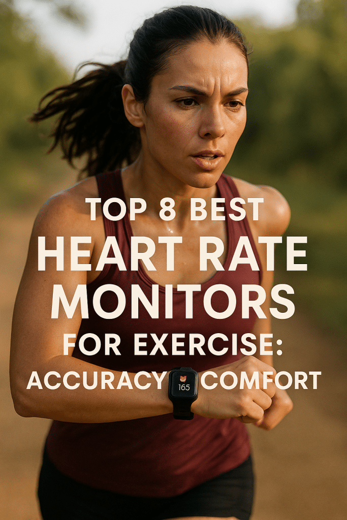 Top 8 Best Heart Rate Monitors for Exercise: Accuracy & Comfort 7 Cover image showing the best heart rate monitors for exercise on a runner's wrist in motion.