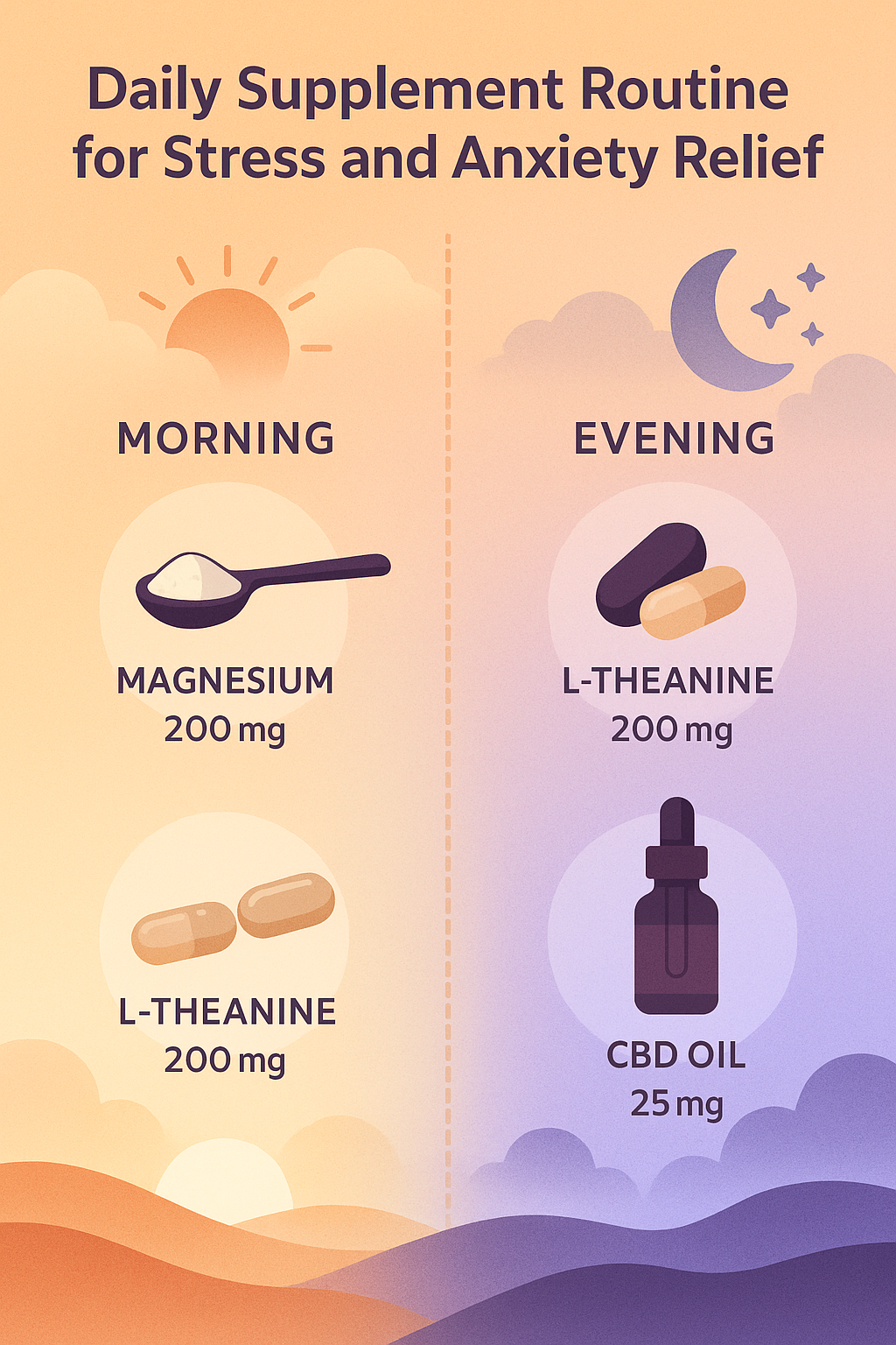 10 Best Supplements for Stress and Anxiety Relief 6 Daily routine timeline for taking best supplements for stress and anxiety relief
