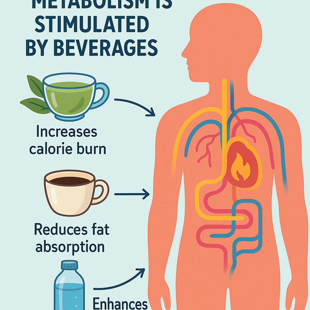 15 Best Drinks for Weight Loss to Boost Your Metabolism Naturally 4 Diagram explaining metabolic benefits of best drinks for weight loss on the human body