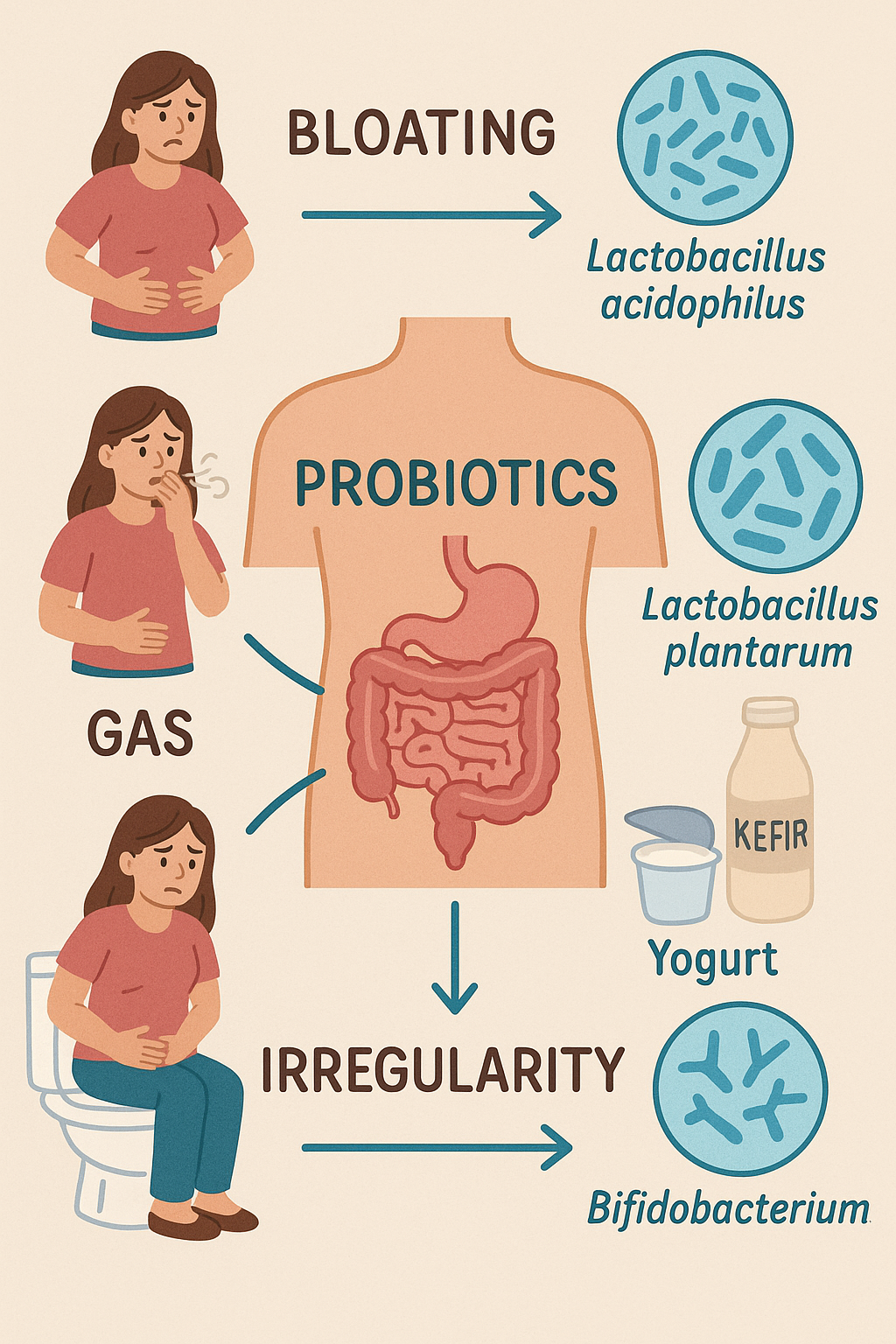 10 Best Probiotics for Gut Health: Trusted Picks for Wellness 7 Diagram linking gut issues to best probiotics for gut health strains and relief