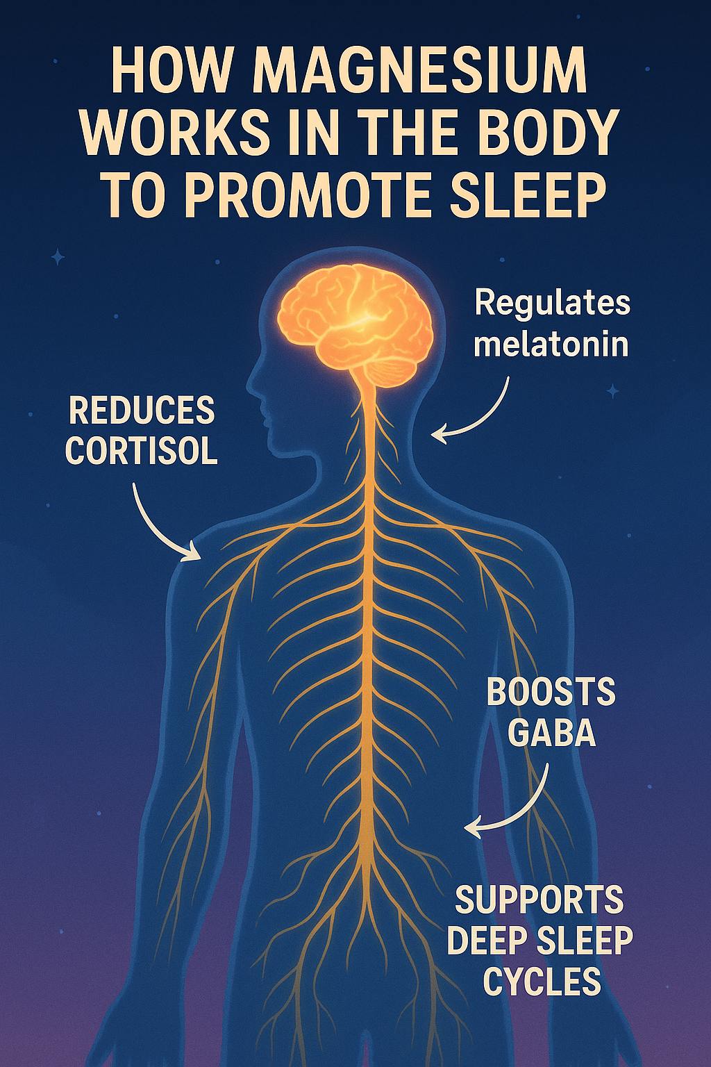 7 Best Magnesium Supplements for Sleep to Boost Rest Naturally 4 Diagram showing how best magnesium supplements for sleep aid nervous system and improve rest