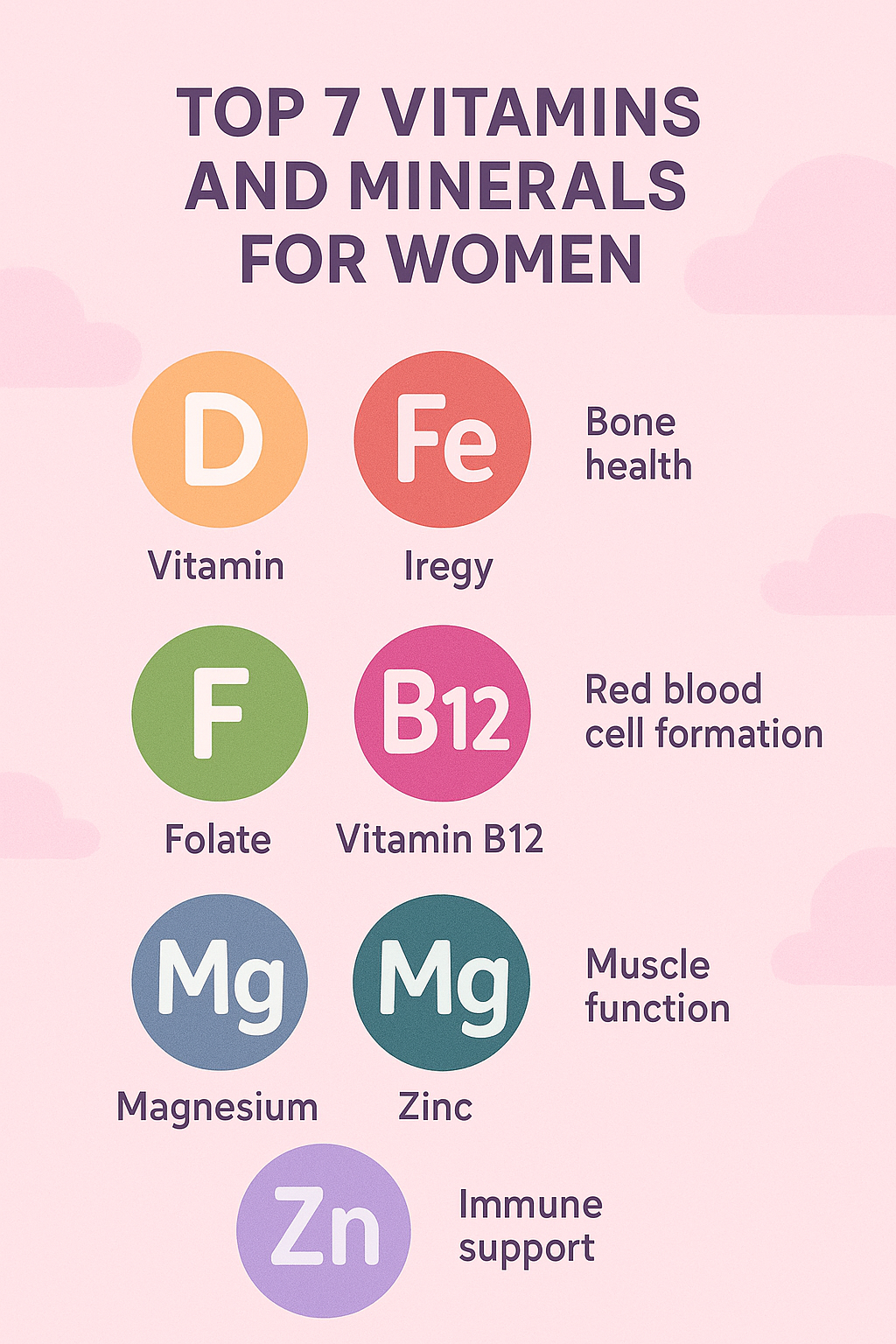 7 Best Multivitamins for Women to Boost Health & Energy 3 Essential vitamins and minerals for best multivitamins for women with health benefits