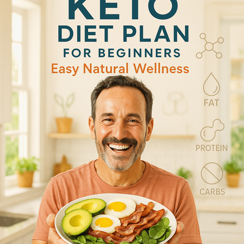 Top 12 Step Keto Diet Plan for Beginners: Easy Natural Wellness 1 Featured image showing a person with keto foods representing keto diet plan for beginners and natural wellness.