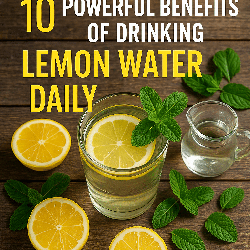 10 Powerful Benefits of Drinking Lemon Water Daily 2 Featured image showing fresh lemon water with lemons and mint, representing benefits of drinking lemon water