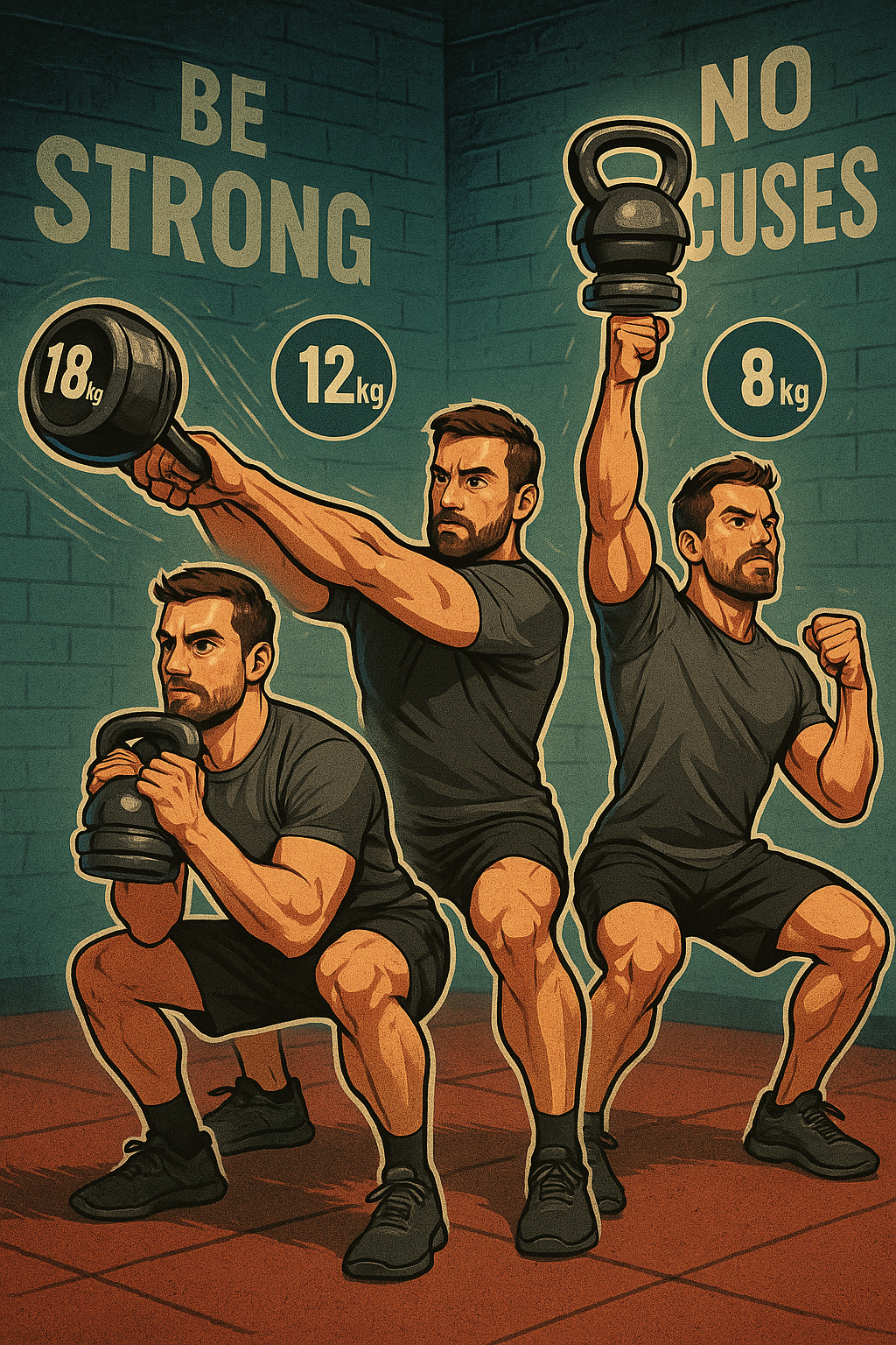 Top 7 Best Adjustable Kettlebells for Effective Workouts 6 Fitness enthusiast performing varied exercises with the best adjustable kettlebells