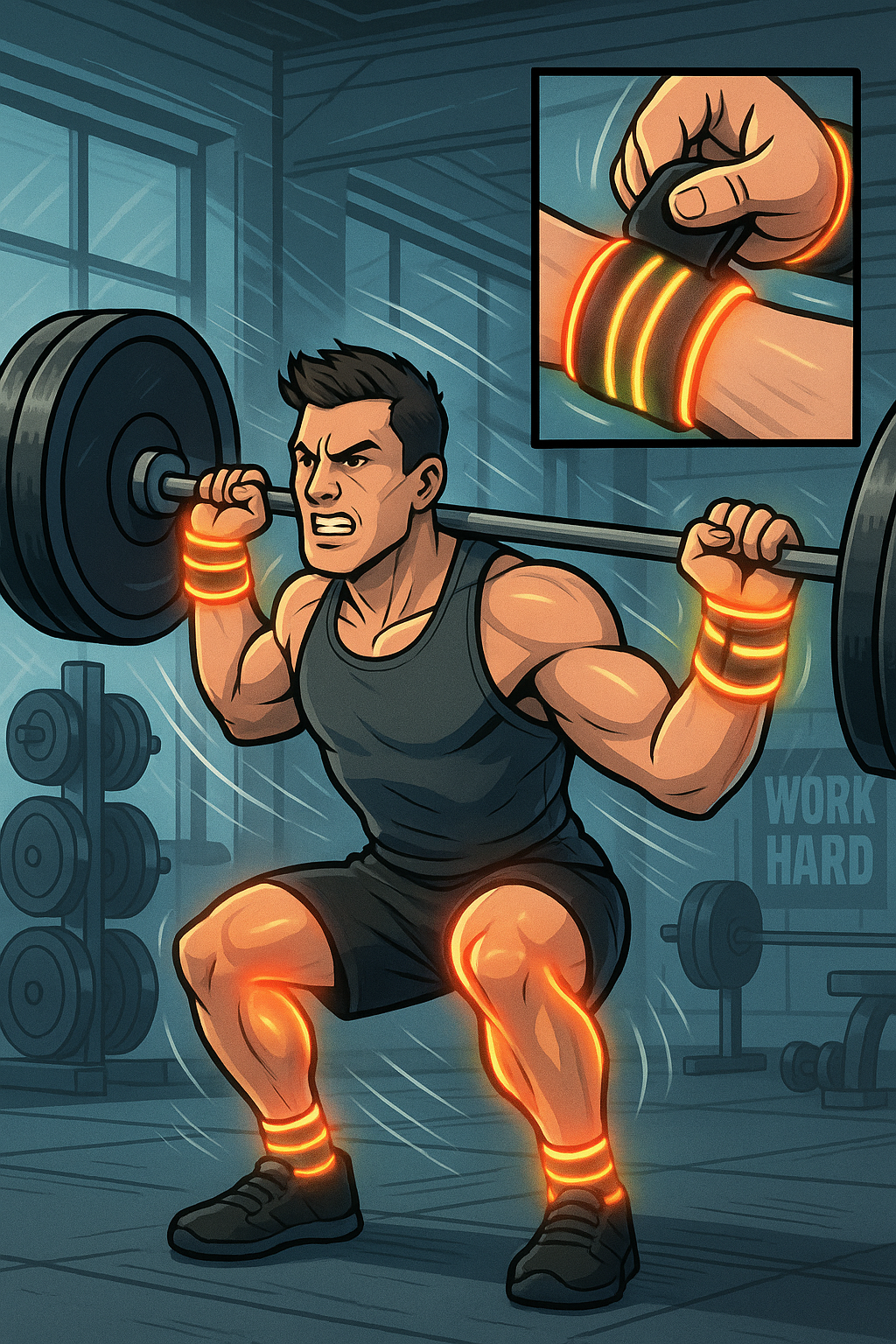 7 Best Wrist Wraps for Lifting to Boost Strength & Support 7 Fitness enthusiast using best wrist wraps for lifting during heavy barbell