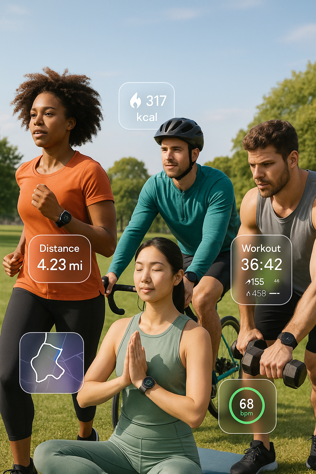 7 Best Smartwatches for Fitness Tracking to Boost Your Workouts 4 Fitness enthusiasts using the best smartwatch for fitness tracking during workouts