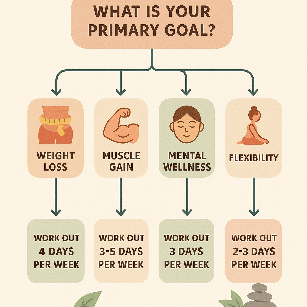 How Many Times a Week Should I Work Out? 12 Proven Tips for Natural Wellness 5 Flowchart guiding how many times a week should I work out based on personal fitness goals and lifest