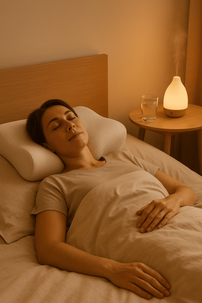 7 Best Pillows for Neck Pain to Improve Your Sleep Quality 8 Health-conscious adult sleeping on best pillows for neck pain for restful sleep quality.