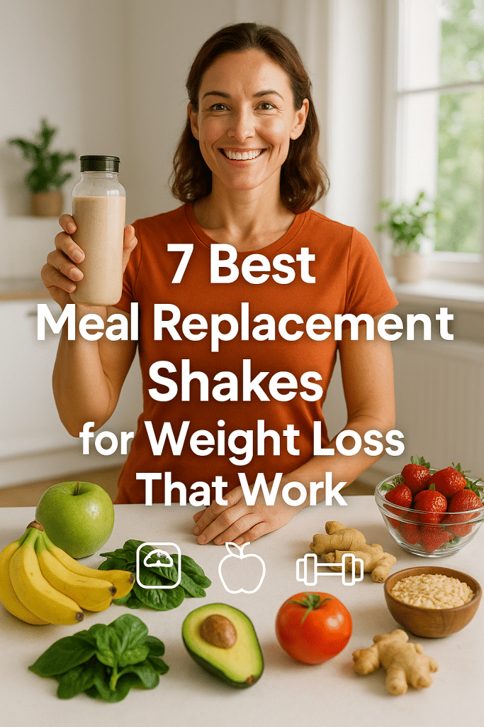7 Best Meal Replacement Shakes for Weight Loss That Work 1 Healthy adult with best meal replacement shakes for weight loss in bright kitchen setting