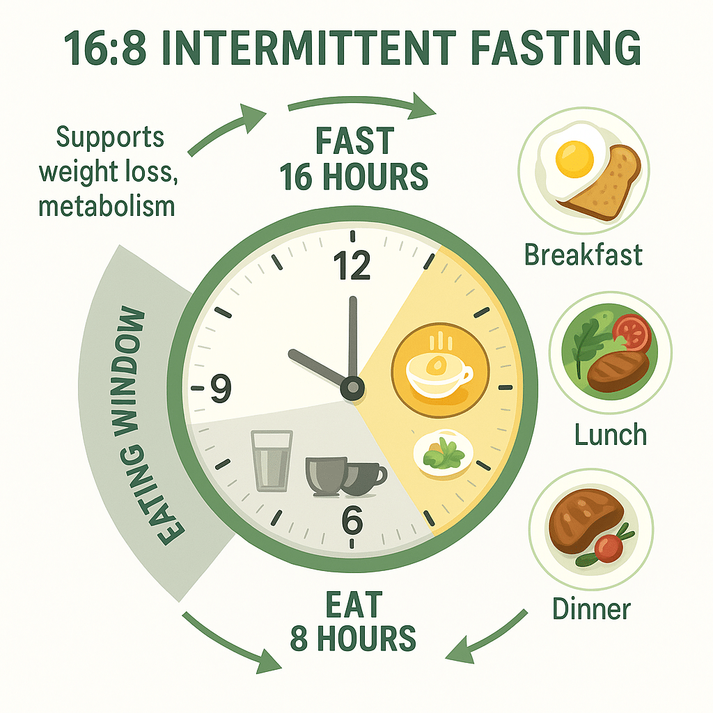 15 Proven Intermittent Fasting Meal Plan Tips for Natural Wellness 3 Intermittent fasting meal plan 16 8 schedule infographic showing eating and fasting windows