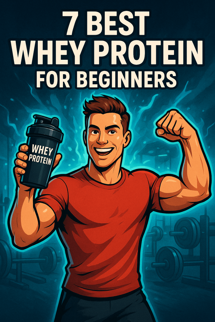 7 Best Whey Protein for Beginners to Boost Workout Gains 6 Motivated fitness enthusiast with whey protein shaker for best whey protein for beginners
