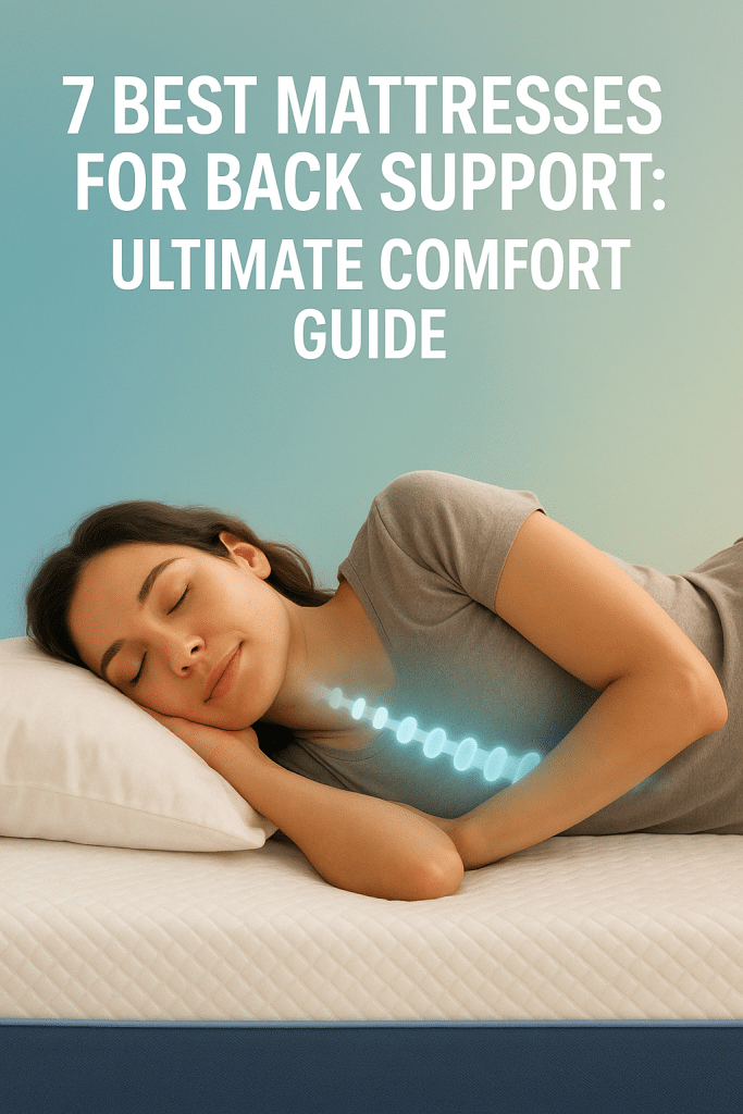 7 Best Mattresses for Back Support: Ultimate Comfort Guide 10 Person sleeping peacefully on best mattress for back support with spinal alignment overlay