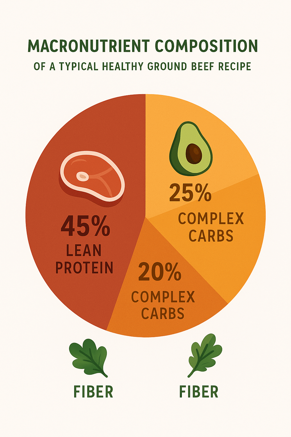 7 Healthy Ground Beef Recipes for Easy Nutritious Meals 4 Pie chart illustrating macronutrient balance in healthy ground beef recipes for nutritious meals