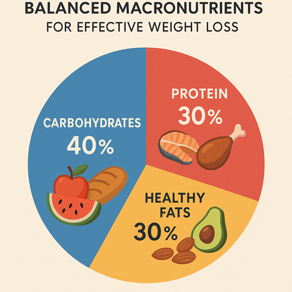 How Many Calories Should I Eat to Lose Weight? 12 Proven Tips for Success 4 Pie chart of balanced macronutrient percentages to lose weight illustrating how many calories shoul