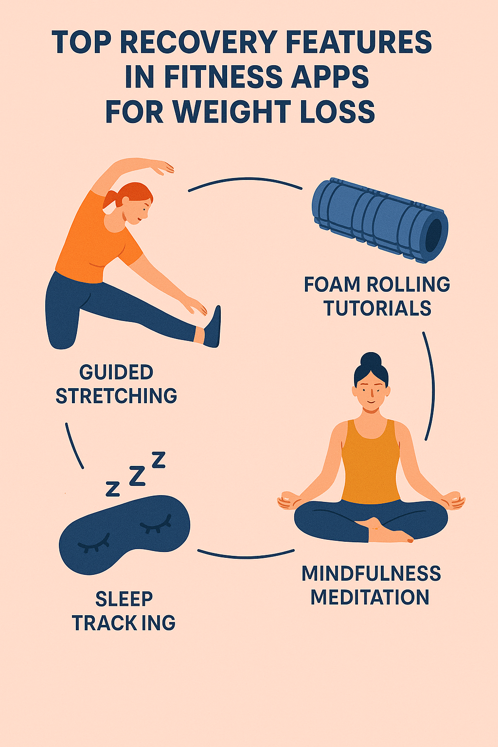 Top 7 Best Fitness Apps for Weight Loss to Boost Your Results 7 Recovery and wellness features in best fitness apps for weight loss infographic