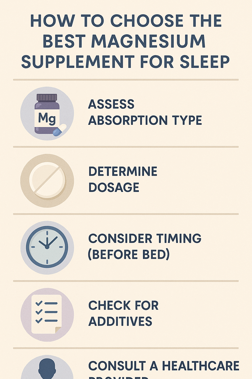 7 Best Magnesium Supplements for Sleep to Boost Rest Naturally 5 Step by step guide for selecting the best magnesium supplements for sleep