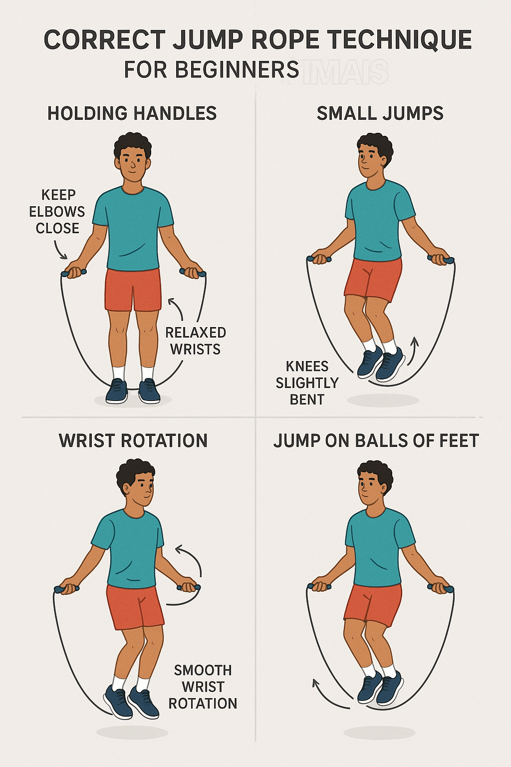 5 Best Jump Ropes for Beginners to Boost Your Fitness 4 Step by step jump rope technique guide for best jump ropes for beginners