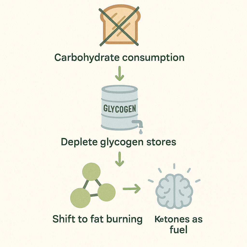 Top 12 Step Keto Diet Plan for Beginners: Easy Natural Wellness 5 Step by step ketosis process diagram for keto diet plan beginners explaining fat burning