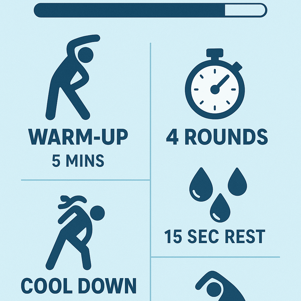 12 Powerful HIIT Workouts for Fat Burning Success 5 Step by step timeline of a beginner HIIT workout for fat burning