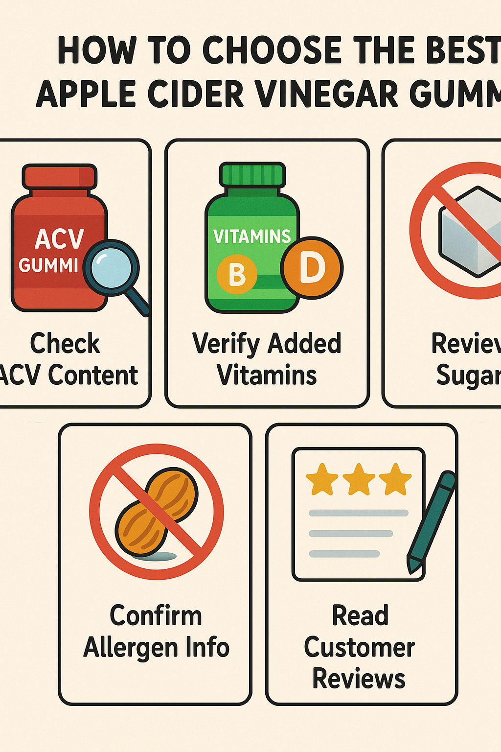8 Best Apple Cider Vinegar Gummies for Balanced Health 6 Step by step visual guide for selecting the best apple cider vinegar gummies for balanced nutrition