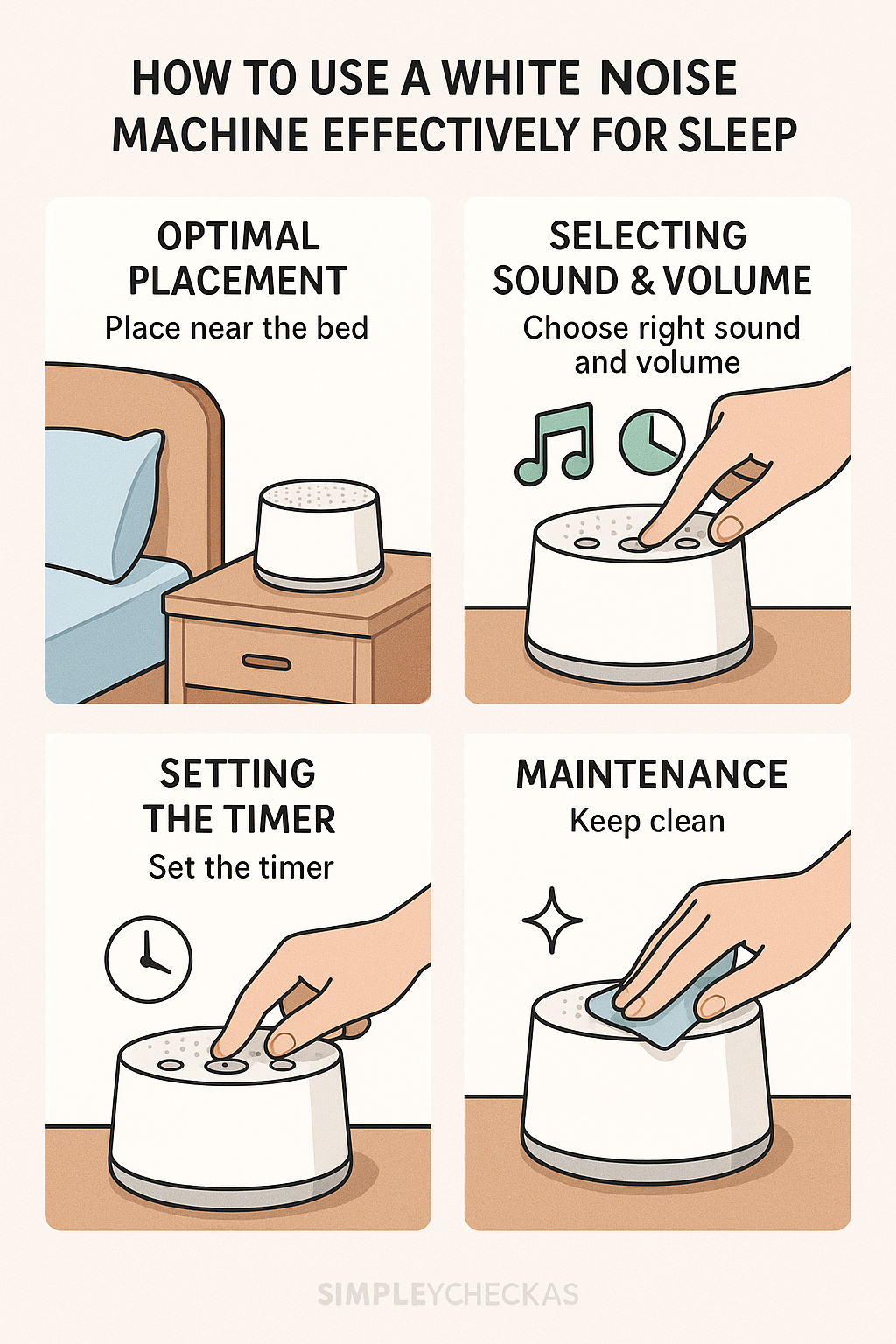 7 Best White Noise Machines for Sleep to Boost Your Wellness 6 Step by step visual guide to using the best white noise machines for sleep effectively