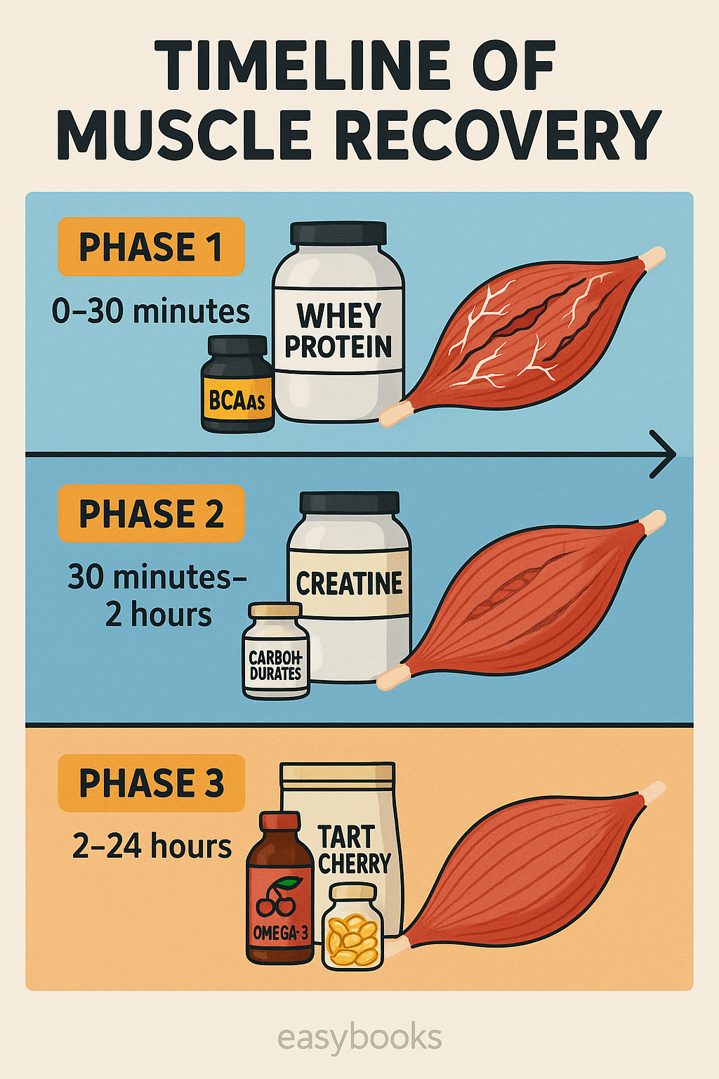 7 Best Post Workout Recovery Supplements for Faster Muscle Repair 5 Timeline guide for best post workout recovery supplements and their intake phases