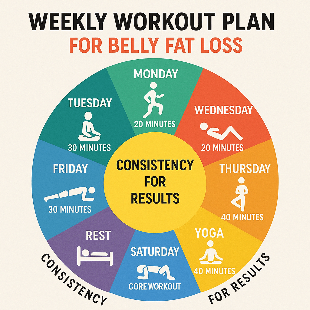 12 Best Exercises to Lose Belly Fat Naturally & Effectively 6 Weekly exercise plan to lose belly fat naturally with varied workouts