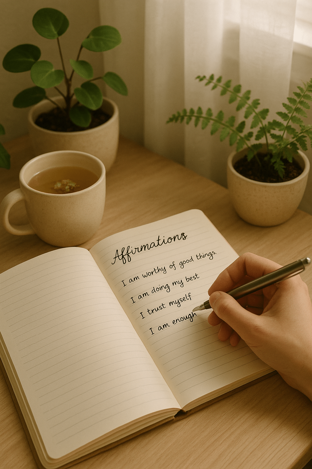 5 Powerful Ways to Overcome Imposter Syndrome for Lasting Balance 3 Writing affirmations as a key step to how to overcome imposter syndrome