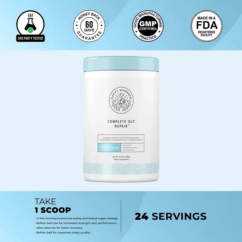 Honest Breakdown of Happy Mammoth Gut Health Products 1 Complete Gut Repair 1
